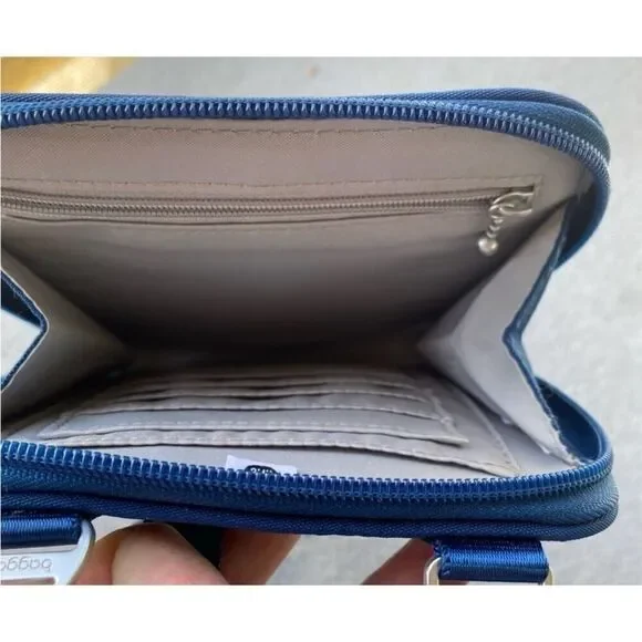 Baggallini Blue Travel Passport RFID Crossbody - Picture 5 of 5